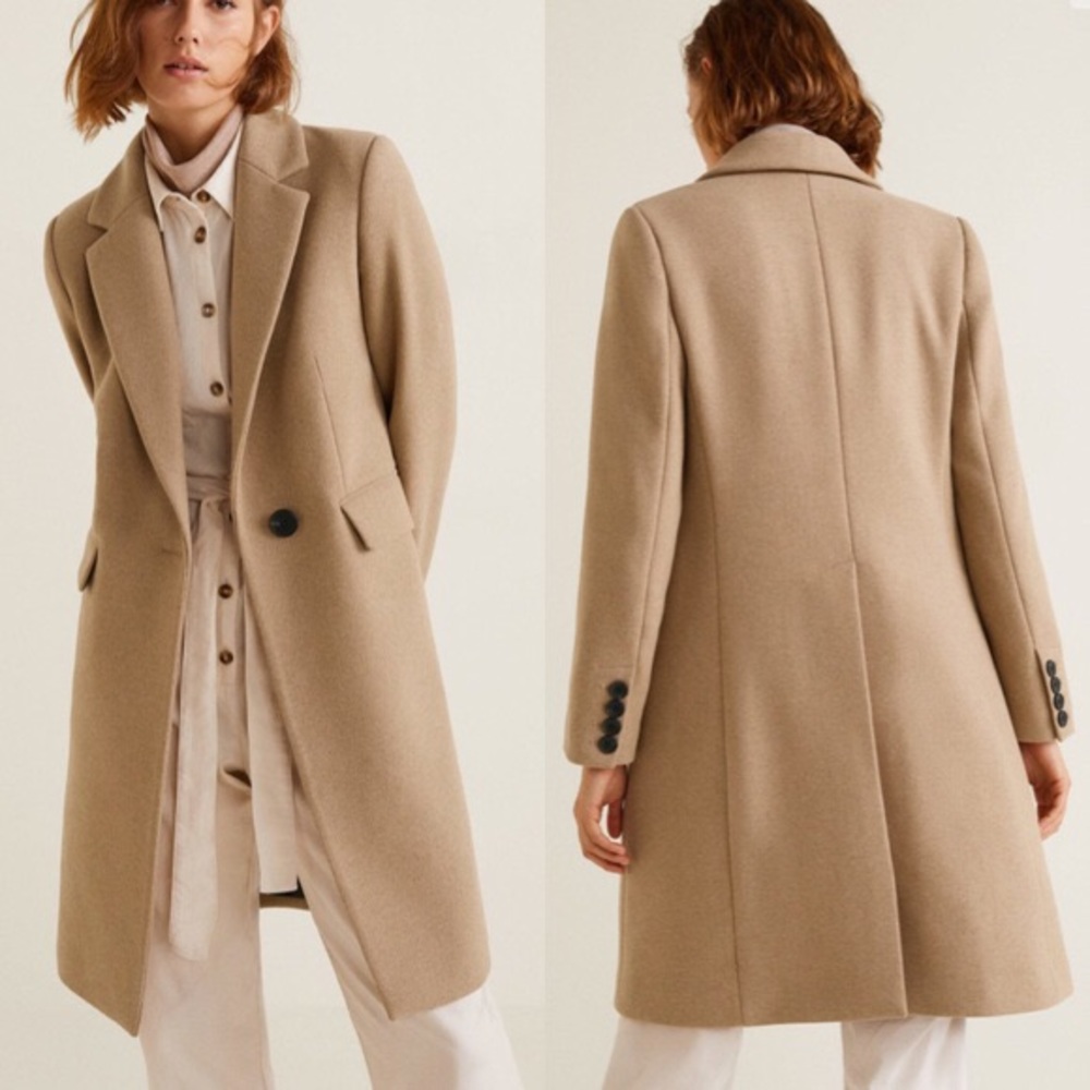 RARE FIND!!! Mango Camel Structured Coat (NWOT!)